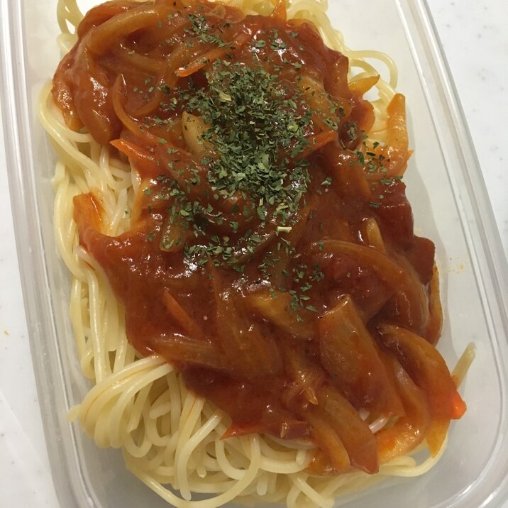 トマトソースでスパゲッティー╰(*´︶`*)╯♡